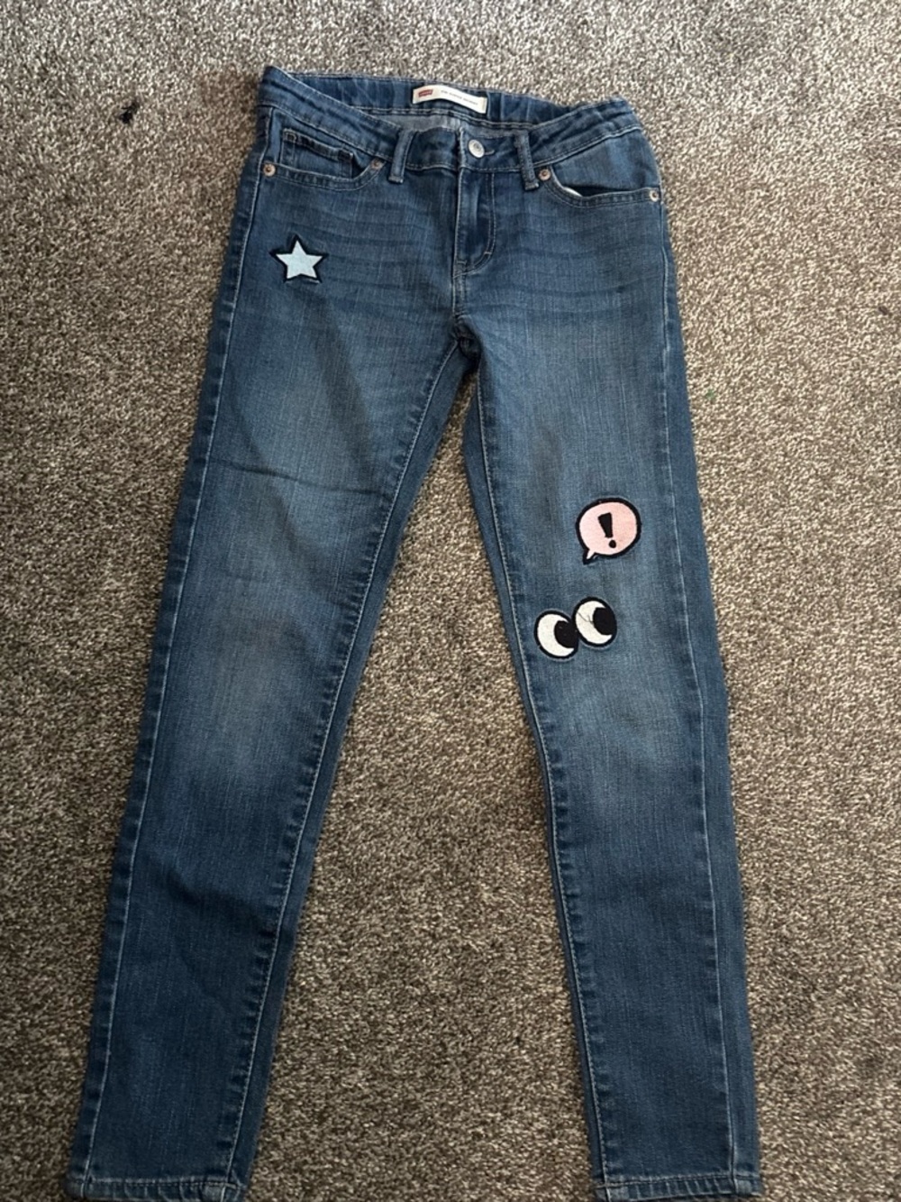 Levi's Dark Blue Girls' Patch Skinny Jeans